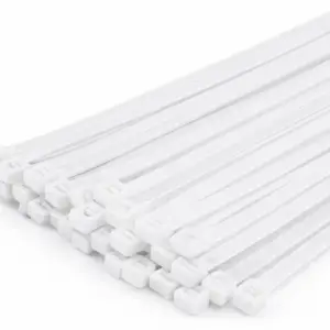 Amarras Plásticas Blancas 15cm 3,5mm (100 unidades)